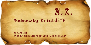 Medveczky Kristóf névjegykártya